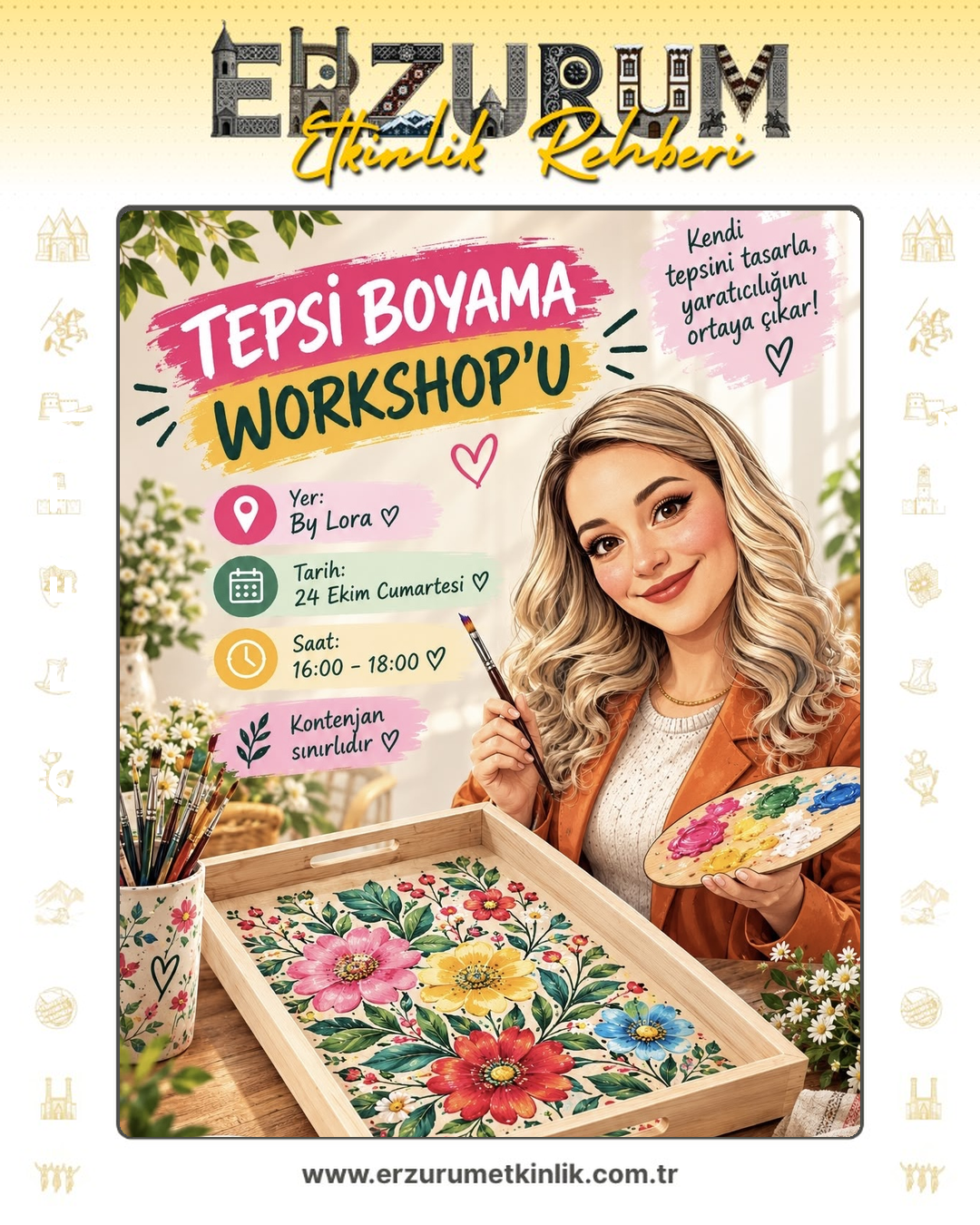 TEPSİ BOYAMA WORKSHOPU